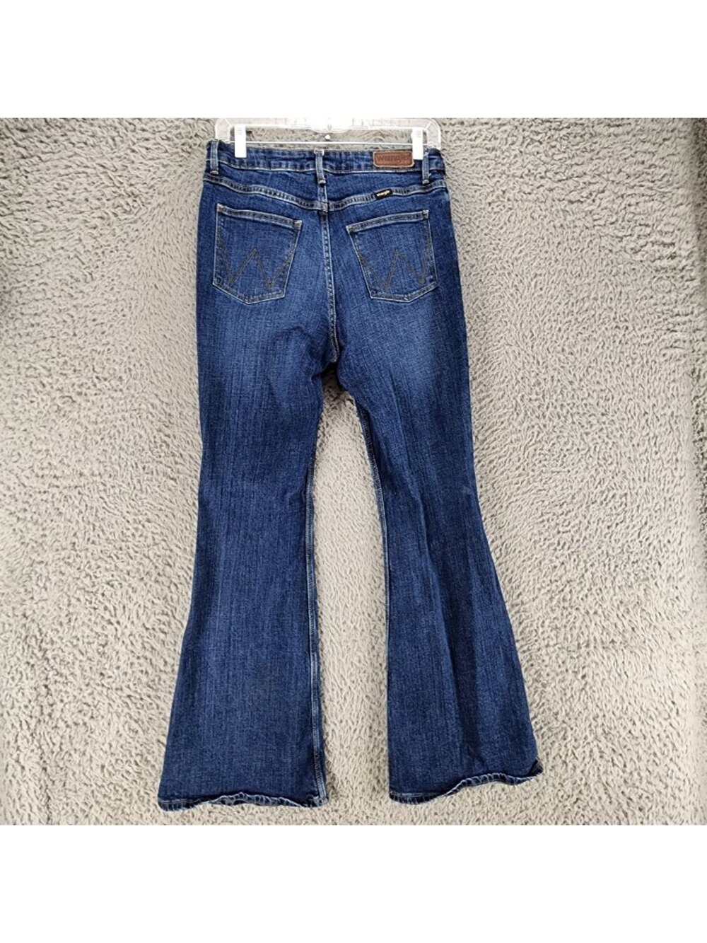 Wrangler Jeans Womens 8x32 Blue Stretch Denim Fierce Flare *Read*
